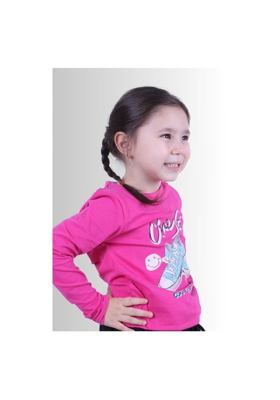 Fyk Kids Kız Çocuk Basic Uzun Kol Tişört Pembe1 Pembe