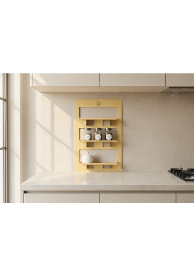 Hamton Elkat Katlaraf 7050 - Katlanabilir Metal Baharatlık Raf - Gold