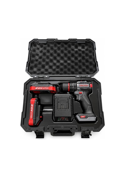 Grogh Grx2022-2 Bmc Kömürsüz Motorlu Şarjlı Darbeli Matkap 20v 2x2ah Çift Akülü 65nm Profesyonel Vidalama Ve Delme Seti