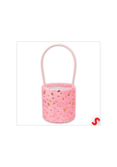 Susle Baby Hortum Saplı Kalpli Pembe Pelüş Kutu Orta Boy - 14 Cm