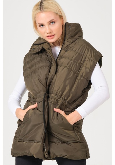 Dewberry Bayan Yelek Z6747 Haki