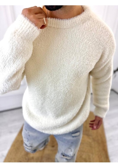 Elku Moda Kazak Oversize Tüylenmez Polar Kazak Bol Kesim Naturel Pamuk Rahat Kesim Salaş Peluş Kazak Beyaz Elku Moda Kazak Oversize Tüylenmez Polar Kazak Bol Kesim Naturel Pamuk Rahat Kesim Salaş Peluş Kazak Beyaz