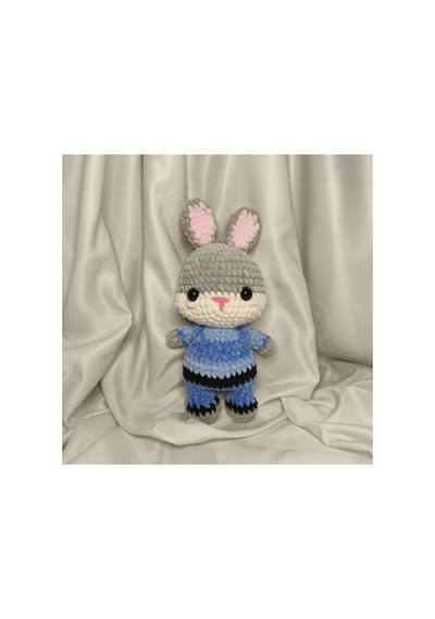 El Yapımı Nick Ve Judy Peluş Oyuncak / Zootopia Amigurumi Seti Çok Renkli