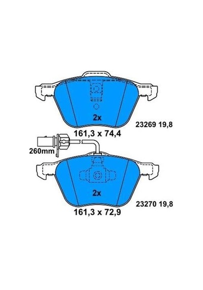 BOSCH 986424777 Fren Balatası Ön Fişli Sharan 95- Transporter T4 90- / Alhambra 96- / Galaxy 00-