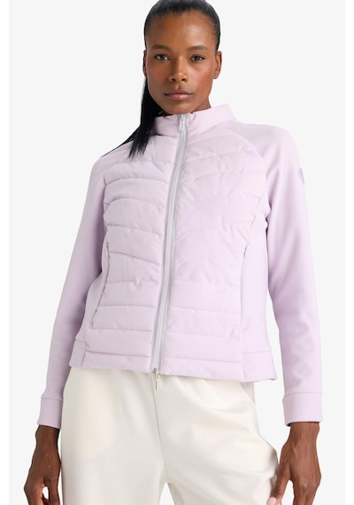Defacto Defactofit Su Geçirmez Slim Fit Dar Kesim Dik Yaka İçi Polarlı Şişme Mont E9257ax25aupr77 Mor