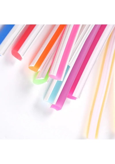 Pembe 6mm İkinci Nesil Silikon Neon Led Şerit Kılıfı 5 Metre Difüzör Tüp Led Hariç Diğer