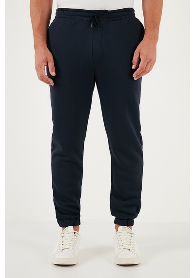 Buratti Pamuklu Regular Fit Normal Bel Lastikli Paça Cepli Erkek Eşofman Altı 59080153W4 Koyu Lacivert