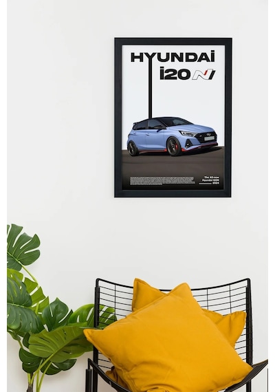 Hyundai İ20n Tasarımlı Siyah Çerçeveli Tablo Poster