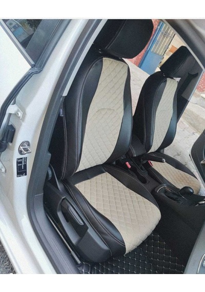 Seat Leon 13 20 Arası Arka Sırt 2 1. Arka Sırt Kolcaksız Model Krem Zemin Krem Nakışlı Taytüyü Deri