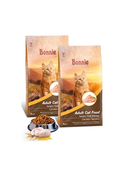 Bonnie Tavuklu Yetişkin Kedi Maması 2 x 10 KG