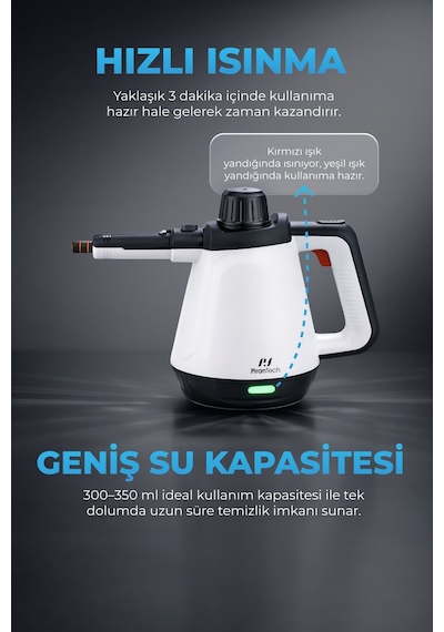 Pirantech CB- 02A 1200 W Buharlı Temizlik Makinası