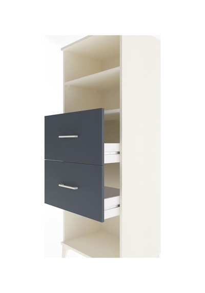 Hyperion Dolap 2 Raflı 2 Çekmeceli 60x44x163 Aytaşı-antrasit Aytaşı