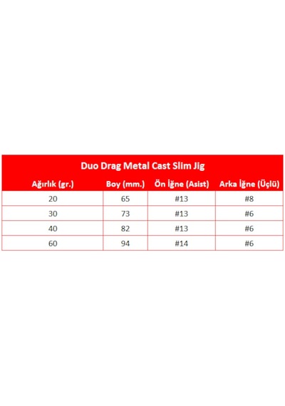 Duo Drag Metal Cast Slim Jig 40 GR Pja0101 / Zebra Glow Yem