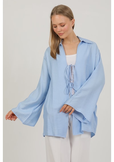 Doğal Viskon Kumaş Cepli Bağcıklı Kadın Kimono 1167 Hafif, Dökümlü, Akışkan, Yazlık Model Mavi Doğal Viskon Kumaş Cepli Bağcıklı Kadın Kimono 1167 Hafif, Dökümlü, Akışkan, Yazlık Model Mavi