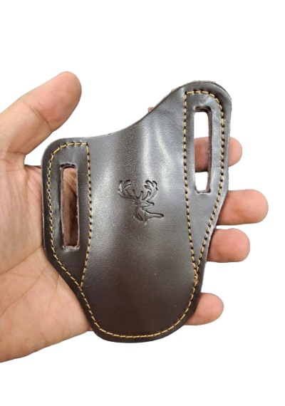 Kamp Çakı Kılıfı Kelebek Model 4cm Genişlik 10cm Derinlik Kahverengi