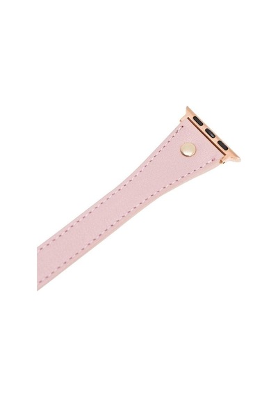 Alpıne Double Tour Blush Pink Hakiki Deri Apple Uyumlu Watch Kordonu - 44/45/46/49mm