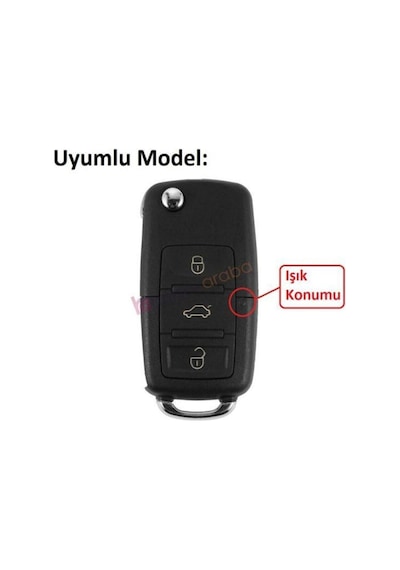 Gma Keys Lüx Volkswagen Vw Golf Polo Jetta Bora Passat Transporter Dönüşüm Çevirici Anahtar Kumanda Kabı