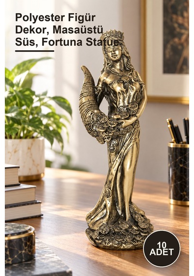 10 Adet Bereket Tanrıçası Fortuna Figürü Polyester Figür Dekor, Masaüstü Süs, Fortuna Statue 1
