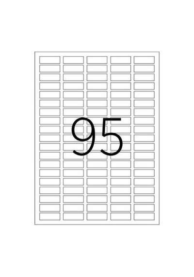 A4 Yapışkanlı "30MM X 12MM" Laser Etiket 5.Yaprak -475 Etiket