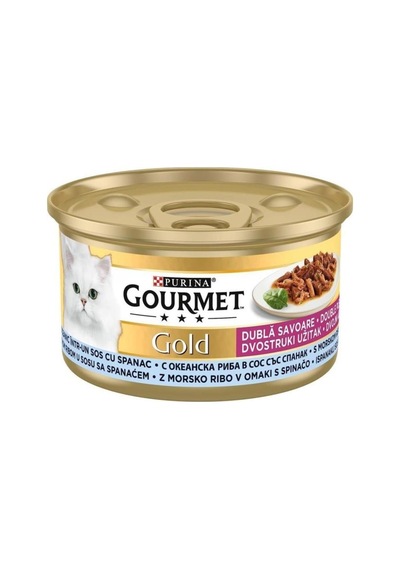 Gourmet Gold Çifte Lezzet Okyanus Balıklı Ve Sebzeli Kedi Yaş Maması 85 Gr 12 Li