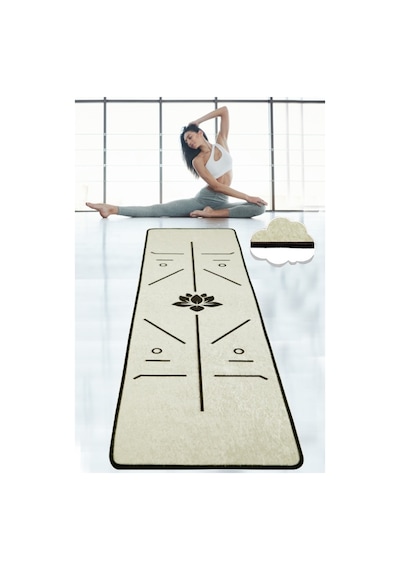 Bıkram Beyaz 60X200 Cm Yoga,Spor,Fitness,Pilates Halısı Yoga