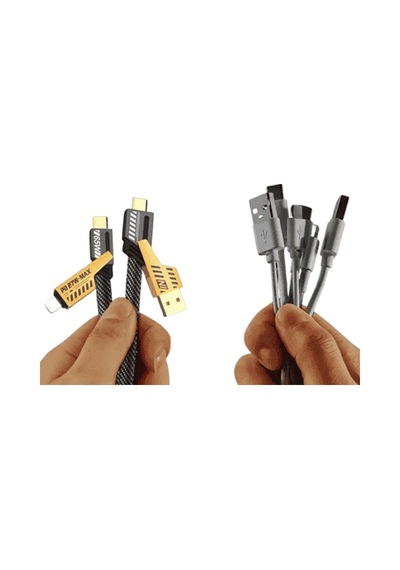 Usb Hızlı Şarj Veri Kablosu, 65w, Çoklu Bağlantı, 1.2m 0