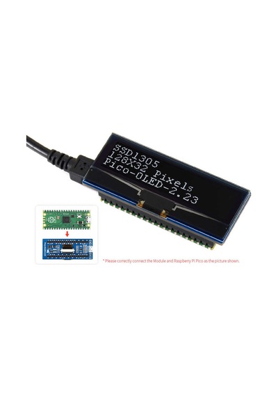 2.23 İnç Raspberry Pi Pico Oled Ekran Modülü - 128X32 Spı/I2C