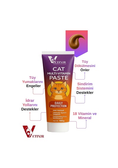 Multi Paste 100 Gr Kediler Için Bağışıklık Sistemi Destekleyici Multi Paste Tüy Dökümü Engell