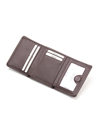 Ancora Leather Hakiki Deri Gizli Mıknatıslı Ünisex Cüzdan-46200 Kahve