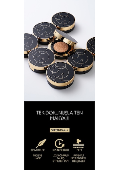 Yüksek Kapatıcılı Cam Cilt Etkili Cushiıon Spf 50 Pa Koruyuculu Cover Flex Cushıon No: 23 Diğer