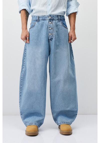 Vamos Barrel Fit Jeans Açık Mavi