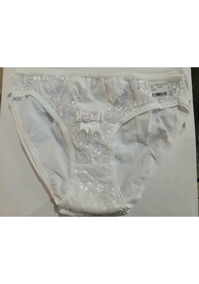 Koza Penye Dantelli Kadın Slip Külot V58 Beyaz