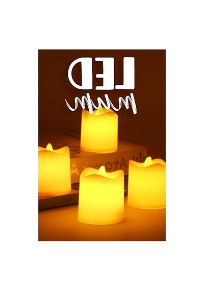 Mini Led Mum Seti, Pilli Ve Dumansız Alevli Dekoratif Işıklar 10c