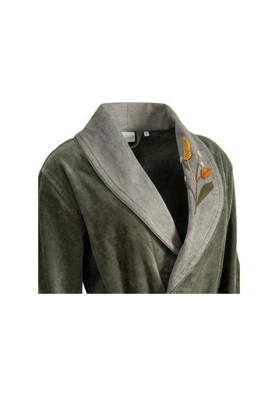 Ecocotton Farah Yeşil/kahve %100 Organik Pamuk 10 Parça Aile Bornoz Seti M-l Yeşil