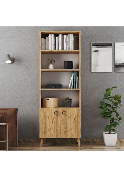 Ferniso Mobilya 2 Kapaklı Kitaplık Çam