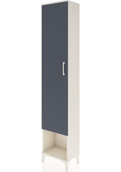Arges Dolap 2 Raflı Tek Kapaklı Tek Askılı 44x30x221 Aytaşı-antrasit Aytası