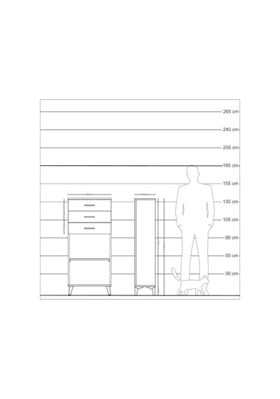 Arges Dolap Tek Raflı 3 Çekmeceli 60x30x134 Çam-aytaşı Atlas Çam