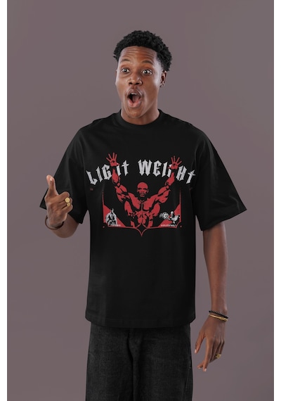 Özel Tasarım Ronnie Coleman Light Weight Sırt Baskılı Unisex Over Siyah