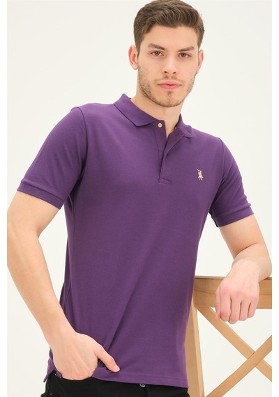 T8561 Dewberry Erkek Tshırt-mor Mor