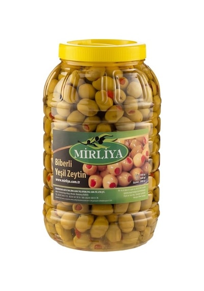 Mirliya Biber Dolgulu Yeşil Zeytin 2 KG