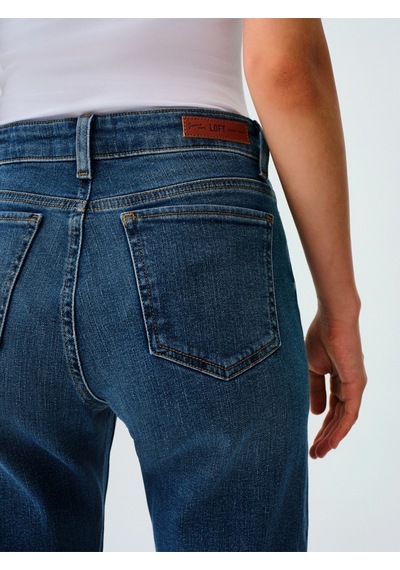 Flare Slim Fit Kadın Pantolon Denim