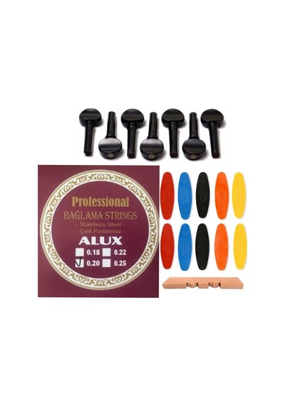 Alux 0.20 Çelik Abanoz Burgu Tezene Eşik 4'Lü Set
