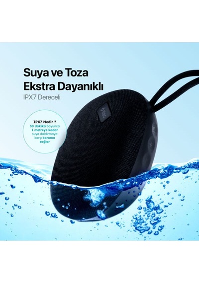 Rock Ipx7 Dereceli Suya Ve Toza Dayanıklı Taşınabilir Bluetooth 5.0 Kablosuz Hoparlör
