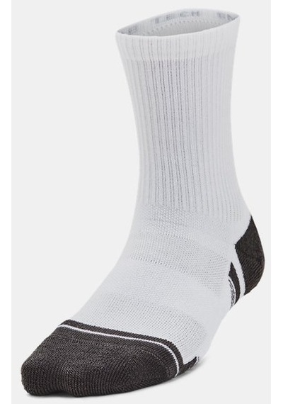 Under Armour Çocuk UA Performance Tech 3’lü Paket Crew Çorap 1379521-100 Beyaz - Gri