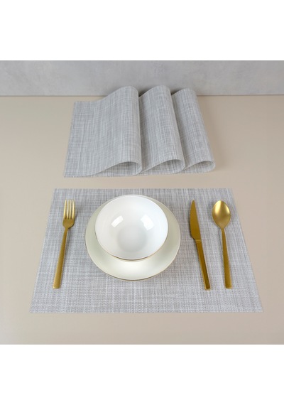 Maxstyle Light Grey 4 Parça Amerikan Servis 30x45 Cm Renkli