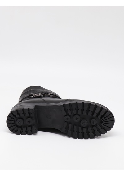 Nesilshoes Nesil Shoes Marr 829 Hakiki Deri İçi Kürklü Kadın Bot Siyah
