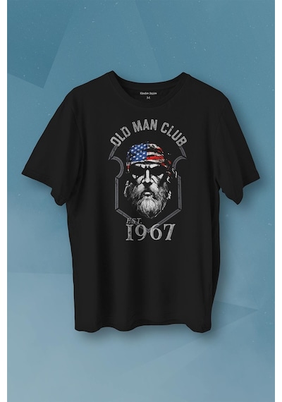 Old Man Club 1967 Baskılı Tişört Unisex T-shirt 001