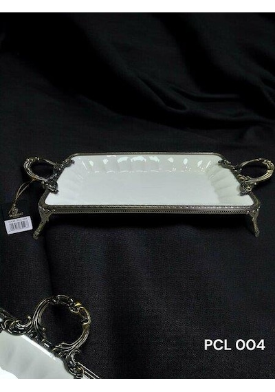 Royking Elegance Dikdörtgen Sunum Tabak Antique 46 Cm Pcl 004