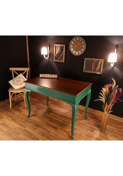 Wooding-Mobilya Wooding 100 Cm Masif Yeşil Ceviz Yemek Masası