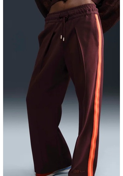 Nike Naomi Osaka High Waisted Loose Knit Trousers Bol Kesim Kadın Eşofman Altı Bordo